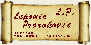 Lepomir Proroković vizit kartica